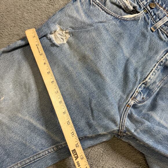 PRISON BLUES PRSN BLU Distressed Denim Jeans Mens 40x30 USA Suspender Buttons - Picture 13 of 15